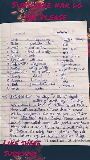 class 7 ncert english chapter 2 summary with word meaning subscribe my channel( (vr.education ))