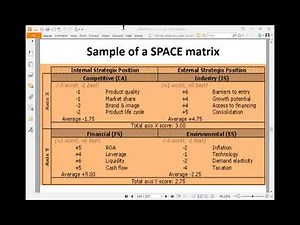 Strategy Space Matrix