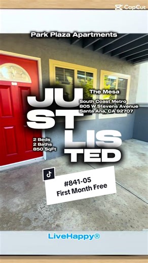 Park Plaza Apartments offers two and three bedroom floor plans located in the heart of Santa Ana, CA, in close proximity to South Coast Plaza, Segerstrom Center for the Arts, and John Wayne Airport. Apartments feature central air conditioning, spacious layouts, oversized closets, and private patios. Our non-smoking, pet-friendly community includes sparkling pools and spas, a state-of-the-art fitness center, a dog park, and beautifully landscaped grounds. Schedule your tour today—allow us to make