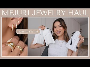 MEJURI SUMMER JEWELRY HAUL, New Arrivals Try-on, Lab-Grown White Sapphire Rings and Necklaces