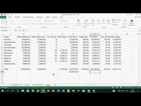 Como Hacer una Planilla de Empleados Basica o como elaborar una planilla de pago #contabilidade