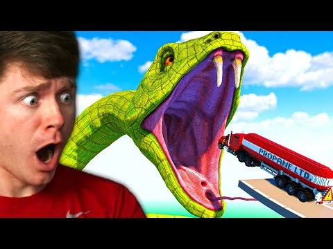 Reacting to CARS vs GIANT SNAKE! (Teardown)