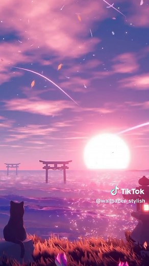 Anime Sunset Ocean Live Wallpaper