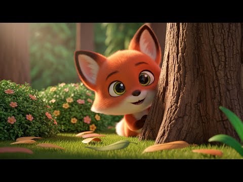 Fox Cub Hide and Giggle | Fun Animal Song for Kids | Nursery Rhyme
