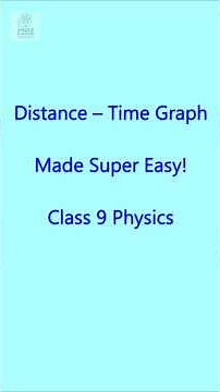 Distance–Time Graph Simplified | Class 9 Physics #physicsshorts #motioninphysics