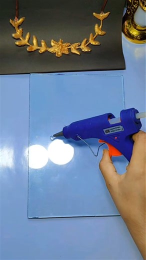 DIY Glue gan দিয়ে স্বর্ণের কানের দুল বানালাম 🥹🌷✨#shorts #shortsfeed #craft #foryou #diy