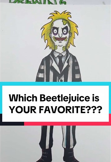 Flashback to when I drew Beetlejuice in 10 Animation Styles! Which one was your favorite?? #beetlejuice #artist #art #drawing #horror