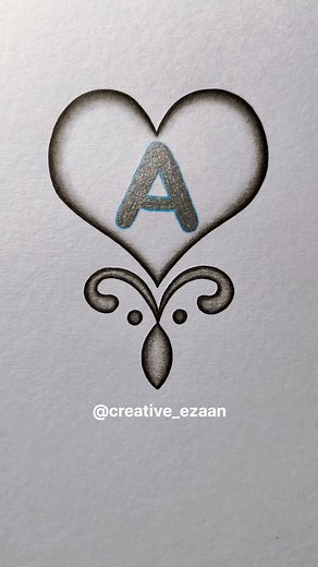 Creative Ideas and Fun Activities ❤️ on Instagram: "A ...❤️❤️❤️ #art #reelsviral #reelsinstagram #reelstrending #viralreels #instadaily #viralpost #viralvideos #artwork #artgallery #artlover #creative_ezaan"