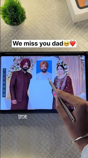 Emotional surprise gift for wife 🥺❤️| Digital Merge | Family Photo Merge #shorts #merge #digitalart
