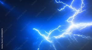 Dynamic Blue Lightning Loop Animation: Mesmerizing Electric Effect