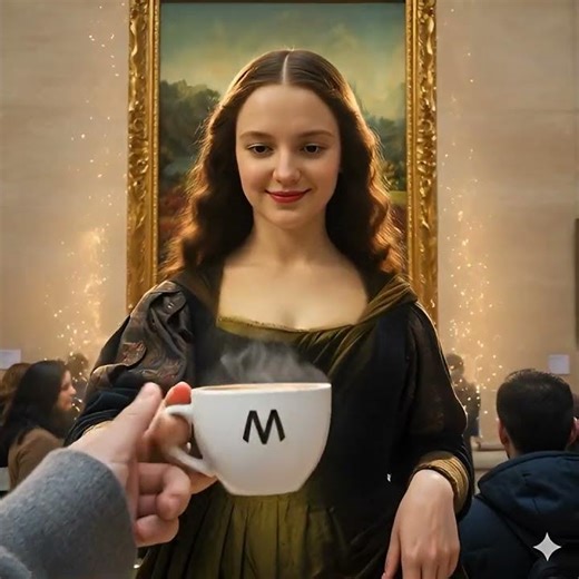 “When Art Escapes the Frame ☕🎨”