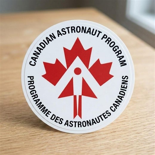 Canadian Astronaut Program Sticker, Maple Leaf Space Decal, Retro Space Mission Vinyl Sticker Waterproof Laptop Bottle Car - Etsy