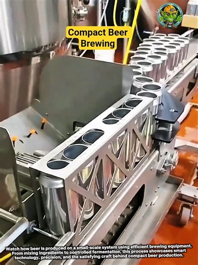 Compact Beer Brewing Process in Action 🍺⚙️
