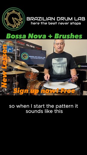 Hello everybody! Here is the new lesson where a talk about how to play Bossa Nova and Samba with brushes. In this lesson I’ll show you three different patterns that are super useful and effective when you are playing Brazilian music. Don’t forget to sign up to the Brazilian Drum Lab and watch the full video and get your PDF. FREE 🪘 Join at the link in bio. https://www.gokollab.com/braziliandrumlab At the Brazilian Drum Lab, the beat never stops!!!🥁🇧🇷🎧. www.adrianosantos.com. #braziliandruml
