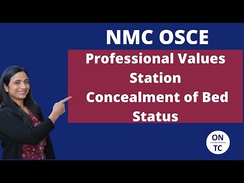 NMC OSCE Professional Values Station Concealment of Bed Status
