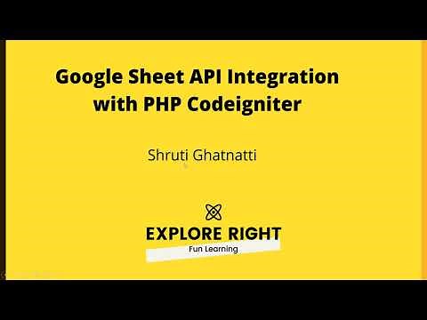 Google Sheets API Integration with PHP Codeigniter - Part 1
