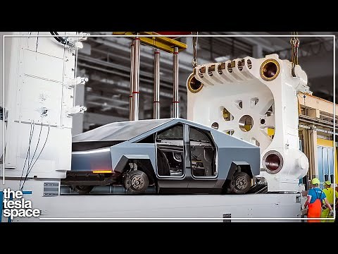 The 9,000 Ton Cybertruck Giga Press Is Here!