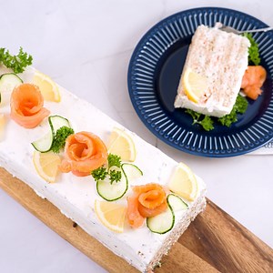 Salmon sandwich cake-smörgåstårta
