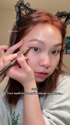 Korean Eye Makeup Tutorial for Enlarging Eyes with Cat-Eye Look