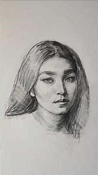 Portrait drawing of the day : asian beauty. #drawing #portrait #Asian #art #drawingprocess #sketch