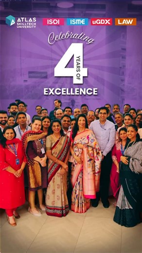 ATLAS SkillTech University on Instagram: "A celebration of vision, leadership, and everything ATLAS stands for. As ATLAS SkillTech University turns 4, we mark a journey built on innovation, collaboration, and purpose. What began as a bold vision has now become a thriving community of future leaders and changemakers. And on this special day, we also celebrate the birthday of the woman who made it all possible — Dr. Indu Shahani. Her passion, leadership, and belief in new-age education continue to