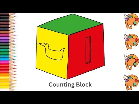 Counting Block - Sketch Art and Paint | Step by step tutorial | Pencil to Palette