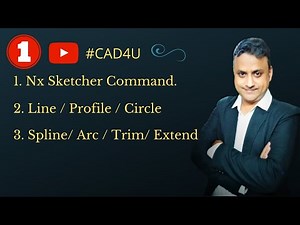 1. #NxCad #Sketcher #line #Circle #Trim #Extend #Profile #Rectangle