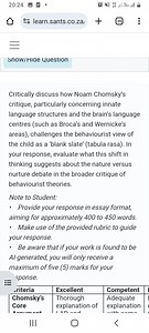 Critically discuss how Noam Chomsky's critique, particularly co... | Filo