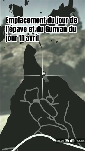 Emplacement du jour de l’épave et du Gunvan 11 avril #foryou #gta5 #gaming #shorts #gtav #gtaonline