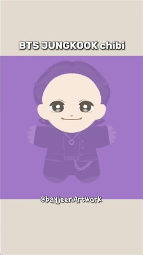 BTS JUNGKOOK Chibi FANART 🐰💜 - SWIM Era