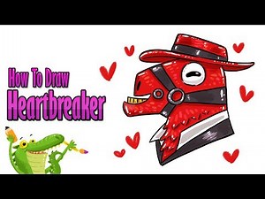 How To Draw and Coloring A cute FORTNITE | HEARTBREAKER step by step ~ for kids