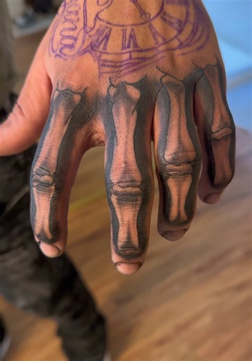 Skeleton Fingers Hand Tattoo Design Ideas