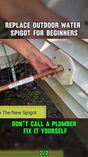 Replace Outdoor Water Spigot For Beginners #plumber #PlumbingHack #di | Silas Boggs
