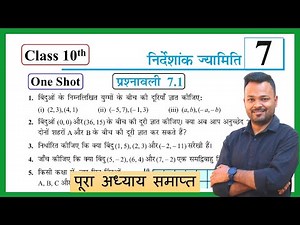 Class 10 Maths Exercise 7.1 in hindi,कक्षा 10 गणित प्रश्नावली 7.1, निर्देशांक ज्यामिति