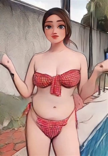 Poolside Dance ... 👀 ... Just one of many women around the world turned into cartoony anime. TikTok hates my videos so they must be good. #ToonTutorials #Anime #Dance #AnimeArt #Animegirl