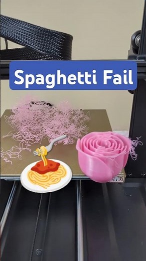 Waking up to 3D printed spaghetti 🍝