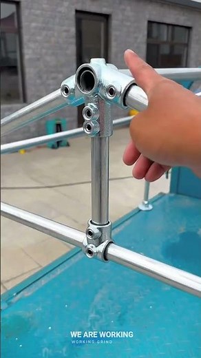 Modular pipe frame system designed for fast setup and flexible use 🔧🚚