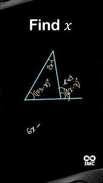 Solve for x Using the Exterior Angle Property | Triangle Geometry | Easy Step-by-Step