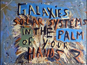 The art and poetry in this video is a collaboration between poet and artist Stephen J.Kalinich and artist John Robertson (An Artist Life). It is the 24 pages from a 30 inch by 48 inch (approximate size) book of paintings on canvas. The large book with these canvas pages was created using John Robertson’s original large scale paintings that were approximately 50 inches by 72 inches. The canvases were cut in half. The paintings were then defaced (some of the paintings were originally portraits). S