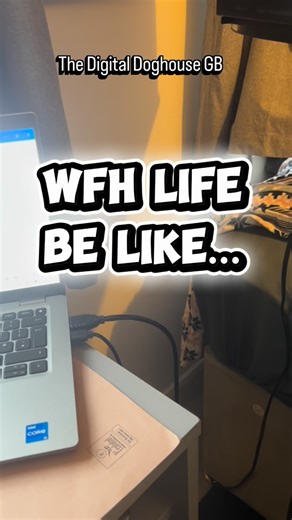 The Digital Doghouse on Instagram: "WFH life with a dog hits different 😂 You sit down with your coffee… open the laptop… start the day… and then remember your “coworker” hasn’t even clocked in yet. Meanwhile Ruby: ✨ Out of office. Under duvet. Unavailable until further notice. ✨ Anyone else working from home with a furry employee who refuses to get up? 😂🐾 #workingfromhome #wfhhumor #dogmumlife #petparentproblems #dogsoftiktok #dogsofinstagram #dogmum #homeofficeview"