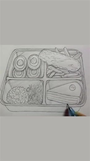 Lunch box pencil drawing part-2 shorts #lunchbox #drawing #shorts