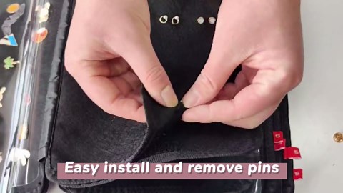 Enamel Pin Display Bag EVA Hard Shell Pin Trading Book, 18 Page Collectible Pin Board, Pin Display Case for Collectors, Suitable for Storing Enamel Pins, Sports Pins, Earrings and Brooches