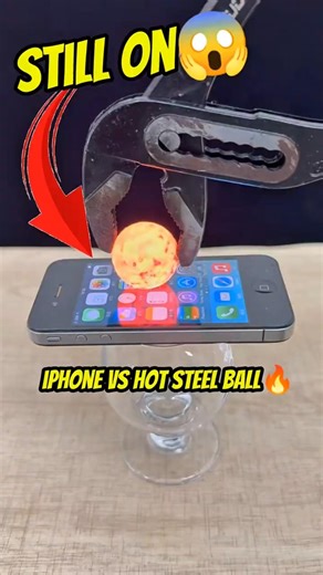 iPhone vs hot steel ball🔥‼️😱 #viralvideo #trending #shorts