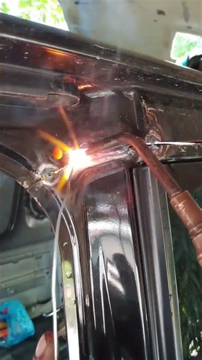 Car frame welding. #shorts
