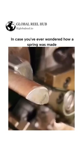 GLOBAL REEL HUB™ on Instagram: "The post showcases a hypnotic close-up video of a CNC coiling machine winding thin wire around a mandrel to form a precision extension spring, a standard industrial process involving automated feeding, winding, and cutting, often used in automotive and electronics applications. Authored by 19-year-old video editor @IamKyros69 , the clip's surreal visuals—enhanced by slow-motion and tight framing—have drawn 516 likes and 254K views, blending educational manufacturi