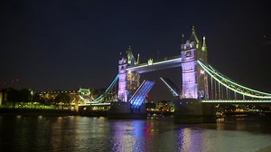 Time Lapse of Boat Passing Under Tower Bridge | Free Stock Video Footage