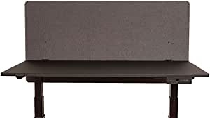 Offex Classroom, Library, Office Desk Mounted Partition Divider Desktop Privacy Panel, Slate Gray - 48" W X 24" H