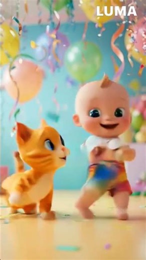 Cat & Baby Dancing | Doody Doody Dum Dum | Funny Cartoon Shorts 2025