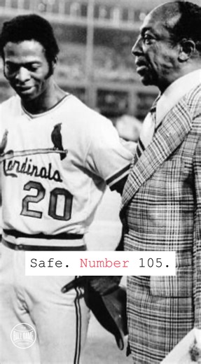 In 1974, Lou Brock didn't just break the single-season stolen base record—he stopped the game. When he swiped #105, Negro Leagues legend Cool Papa Bell was there to pass the torch (and the base) to the new King of Speed. #LouBrock #Cardinals #MLBHistory | Old Ball Game Studios