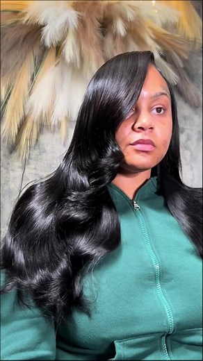 Side part quick weave install. Hair from ZGWG Amazon hair store 16 18 20 22 inch. #zgwghair #fyp #blackgirl #quickweave #sewin